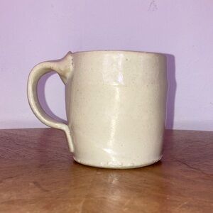 Jayson Lawfer hand thrown Cream Ceramic Mug